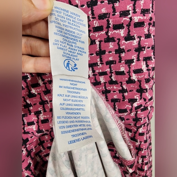 Boden Long Sleeve Belted faux wrap midi dress stretch purple, pink Women's 6P - Picture 11 of 13